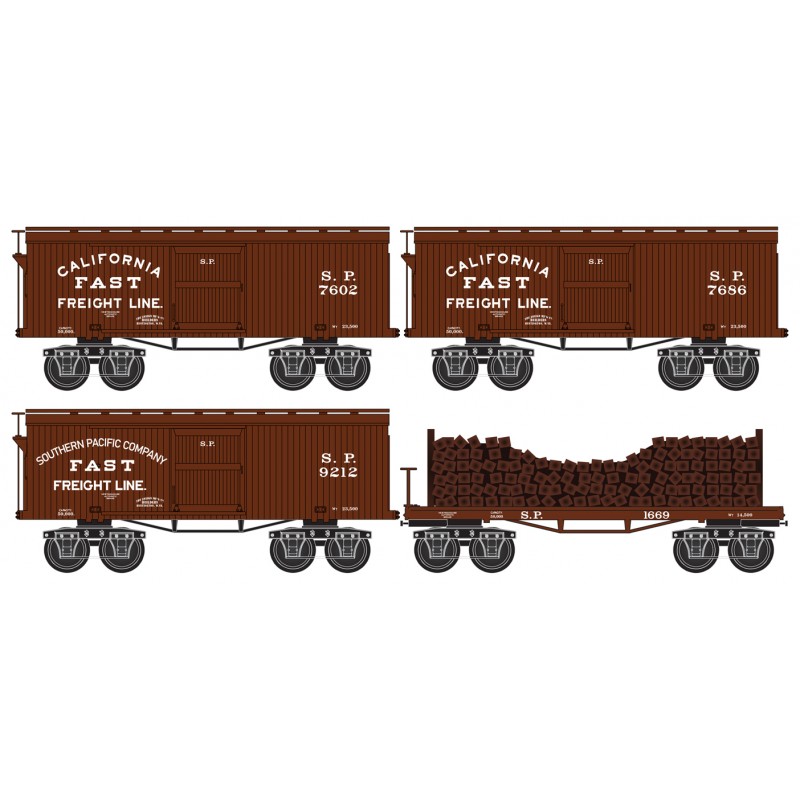 Southern Pacific Civil War Era Four Car Pack