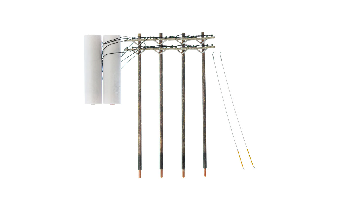 Double Crossbar Pre-Wired Poles