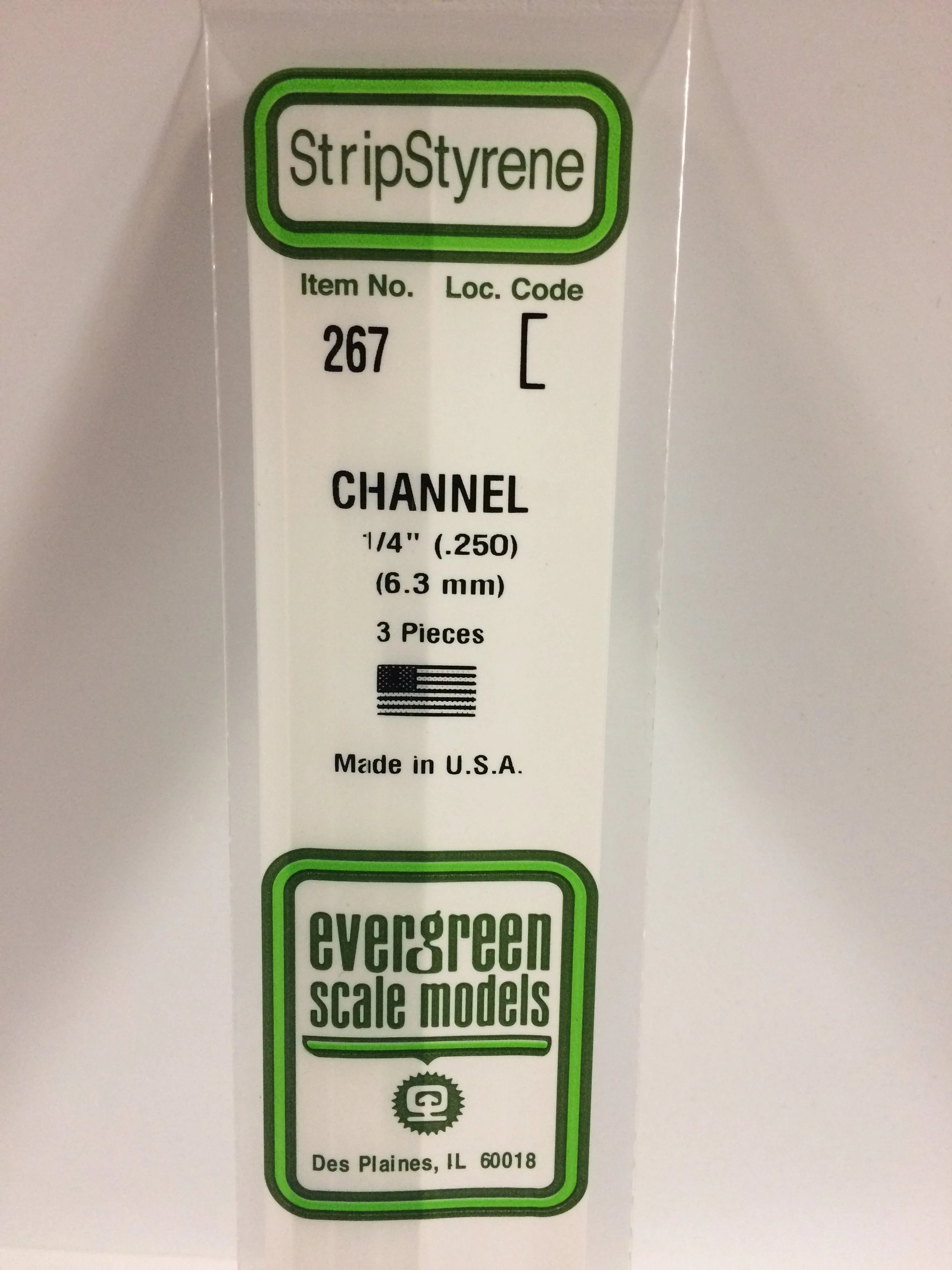 Channel 1/4" (.250) (6.3 mm) 3-Pieces