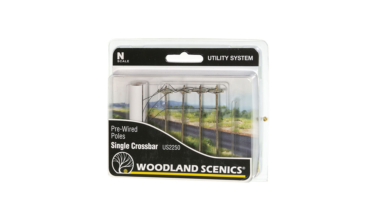 Single Crossbar Pre-Wired Poles