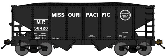 Missouri Pacific USRA 30'6" 2-Bay Hopper #58420
