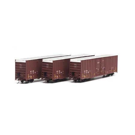 Mississippi & Tennessee 60' Gunderson Double Door Box Car 3-Pack