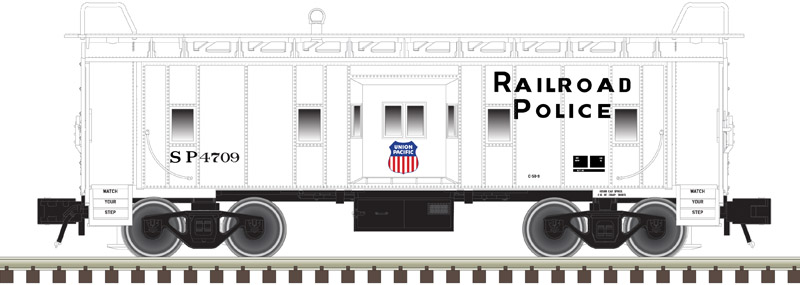 Union Pacific Railroad Police bay window caboose #4709