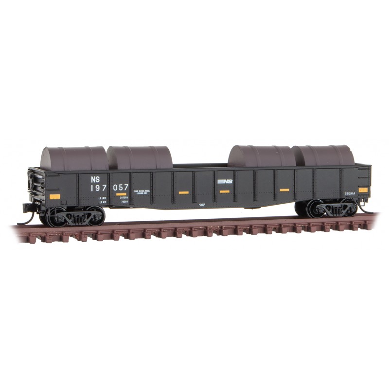 Norfolk Southern 50' Steel Side 14 Panel Fixed End Gondola #197057