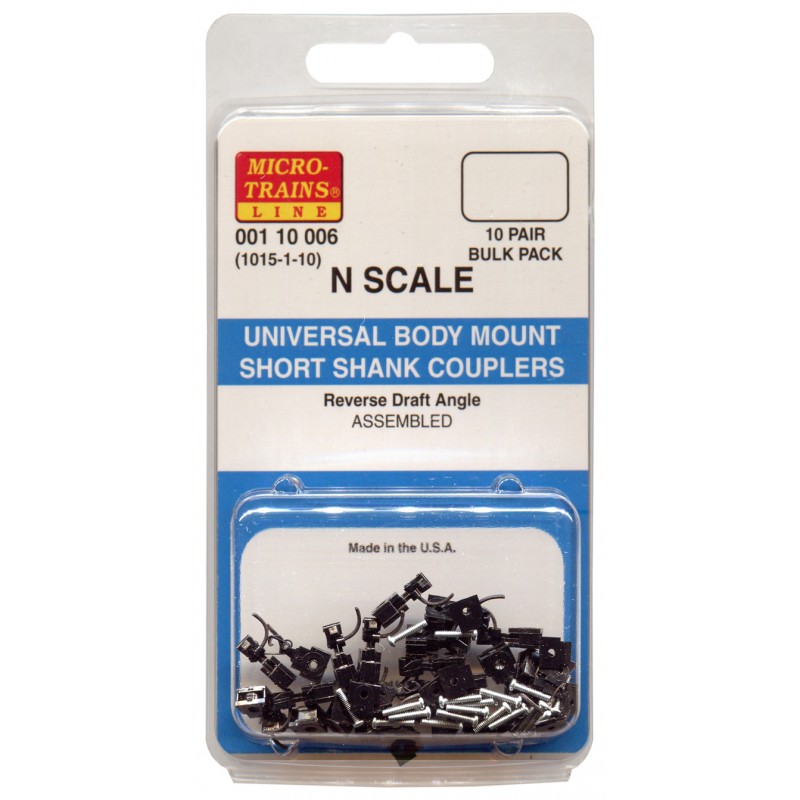 Universal Body Mount Short Shank Couplers 10-Pair
