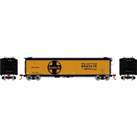 Santa Fe-Large Logo 50' Ice Bunker Reefer Painted, Unnumbered
