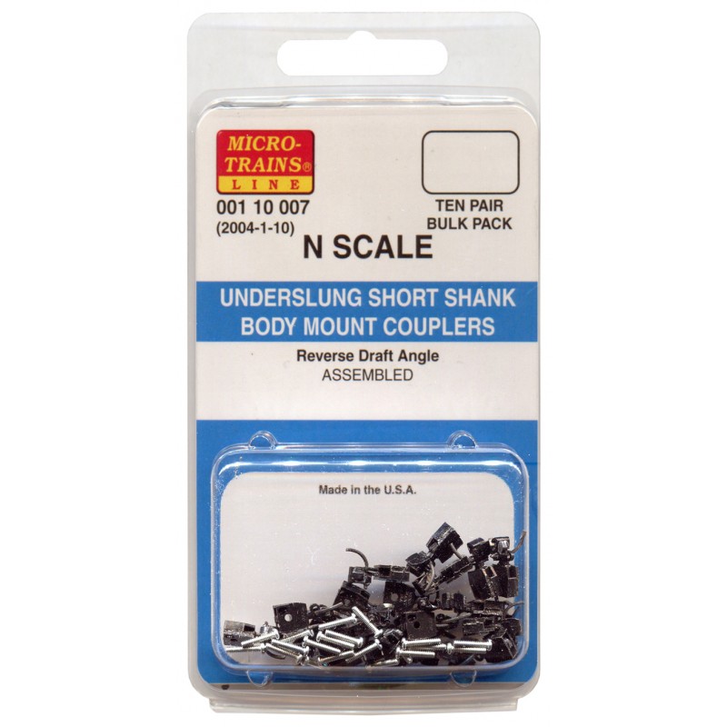 Underslung Short Shank Body Mount Couplers 10-Pair