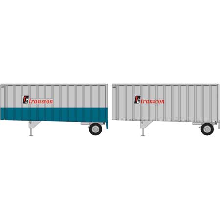 Transcon Two 28' Wedge Trailers With Dolly