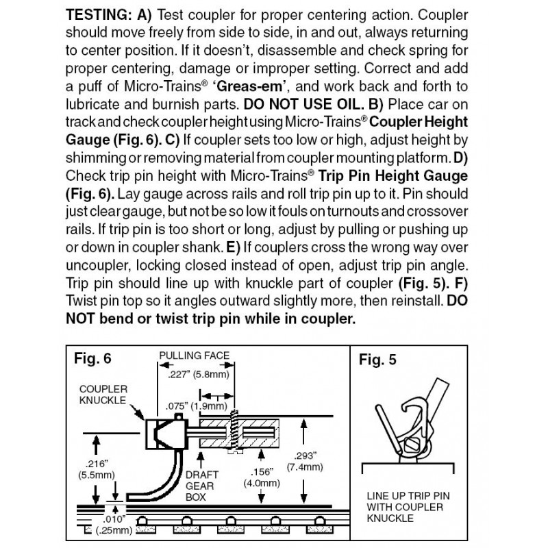 Coupler Conversion Kit For Atlas RS-3 Locomotive