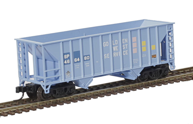 SP (Golden West patchout) Greenville 100 ton 2-bay hopper #466211
