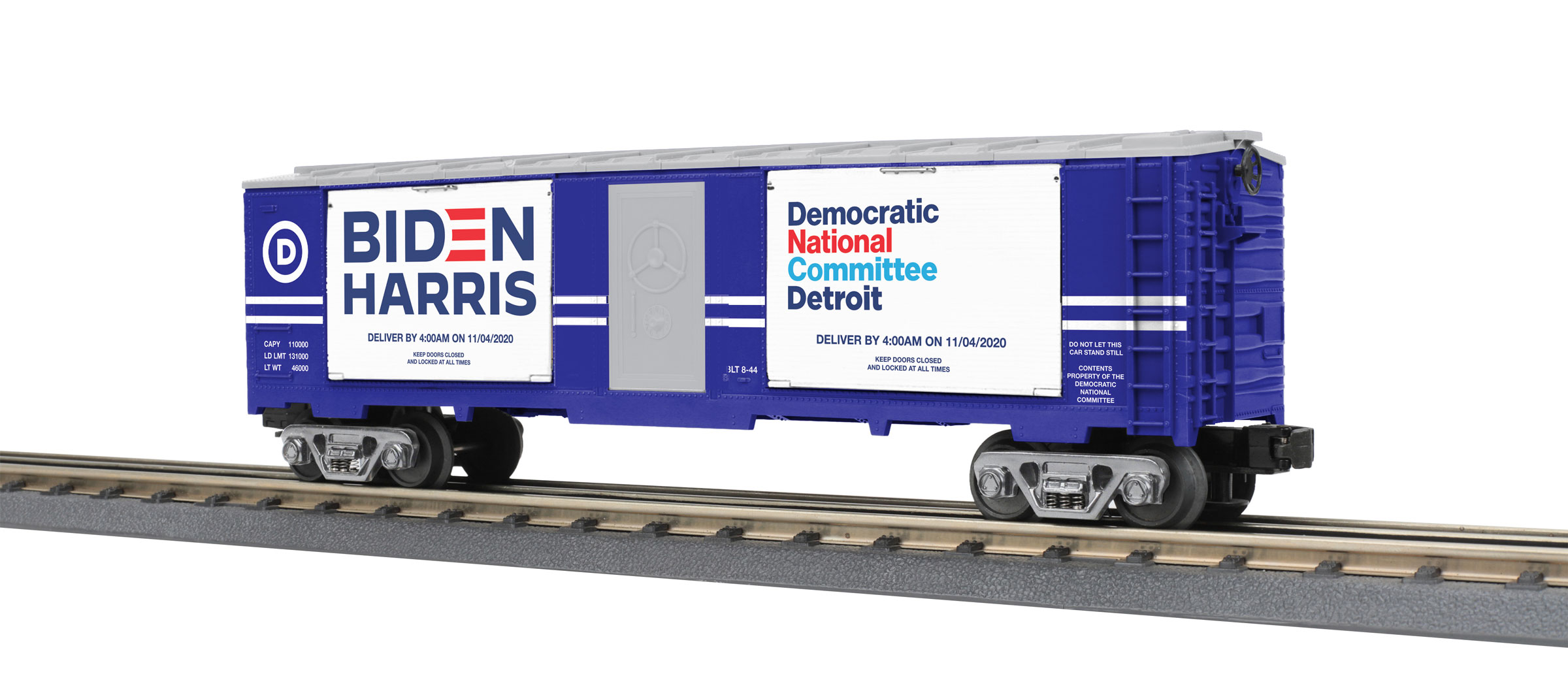 Democratic National Committee (Detroit) 40' window boxcar with ballot
