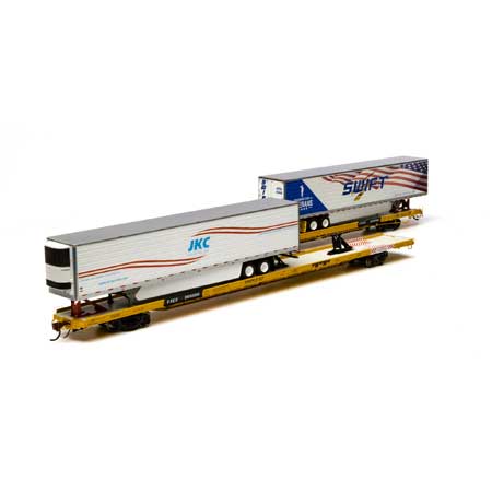 Trailer Train F89F 89' Long Runner #161096 With 2 53' Utility Reefers