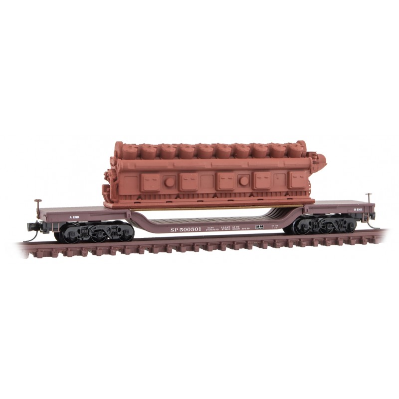 Southern Pacific Heavyweight Depressed-Center Flat Car #500501 w/Load