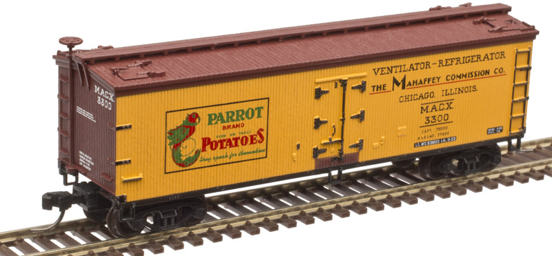 Parrot Potatoes 40' wood reefer #3301