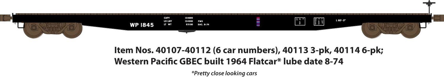 Western Pacific GBEC Flat Car #1849