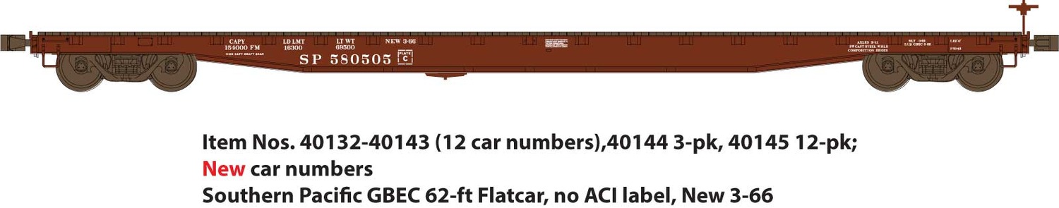 Southern Pacific GBEC F-70-43 Flat Car #580505