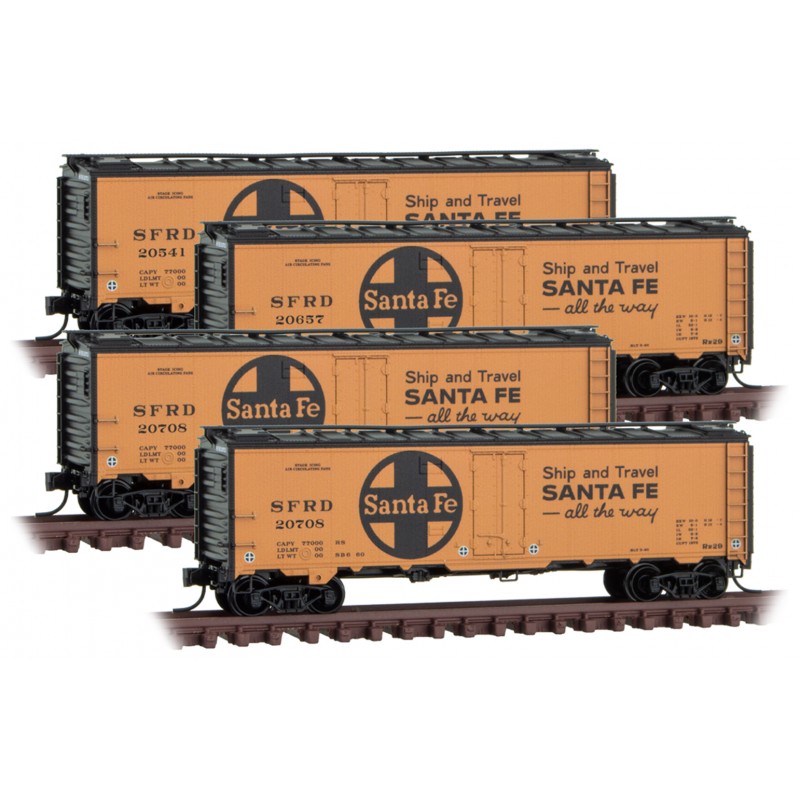 Atchison, Topeka & Santa Fe Four Car Runner Pack #183