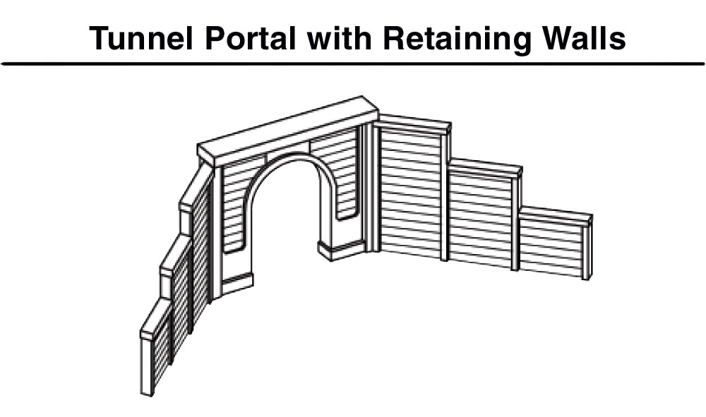 Timber Single Track Tunnel Portal 2-Pieces