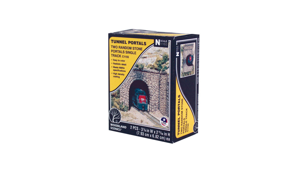 Random Stone Single Track Tunnel Portal 2-Pieces