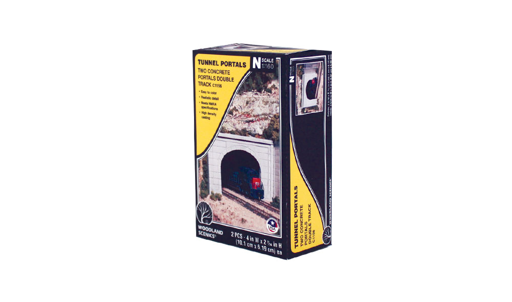 Concrete Double Track Tunnel Portal 2-Pieces
