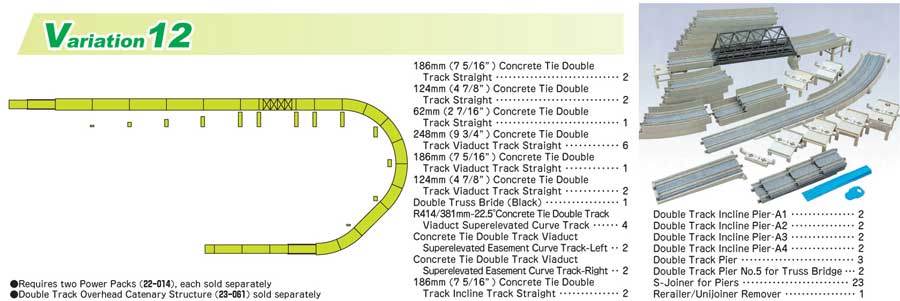 V12 Double Track Viaduct Set (Japanese Packaging Version)