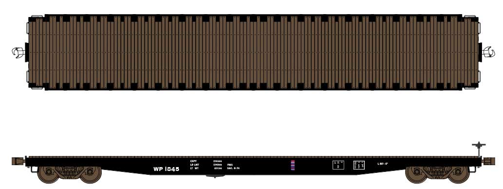 Western Pacific GBEC Flat Car 3-Pack