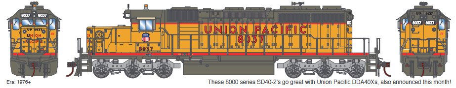 Union Pacific SD40-2 #8037 With DCC & Sound