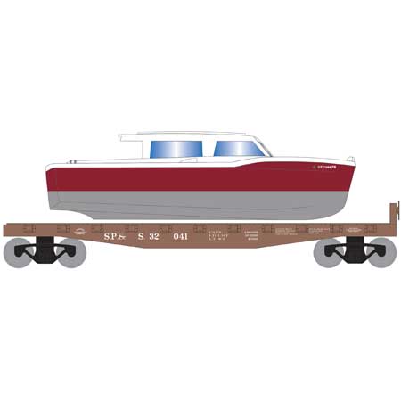 Spokane, Portland & Seattle 40' Flat Car With Boat #32041