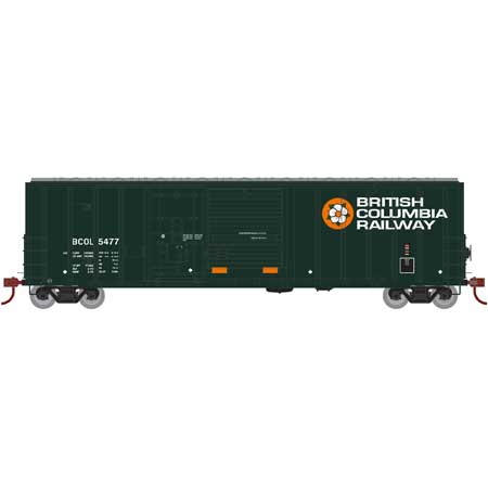 BC Rail 50' FMC Exterior Post Combination Door Box Car #5477