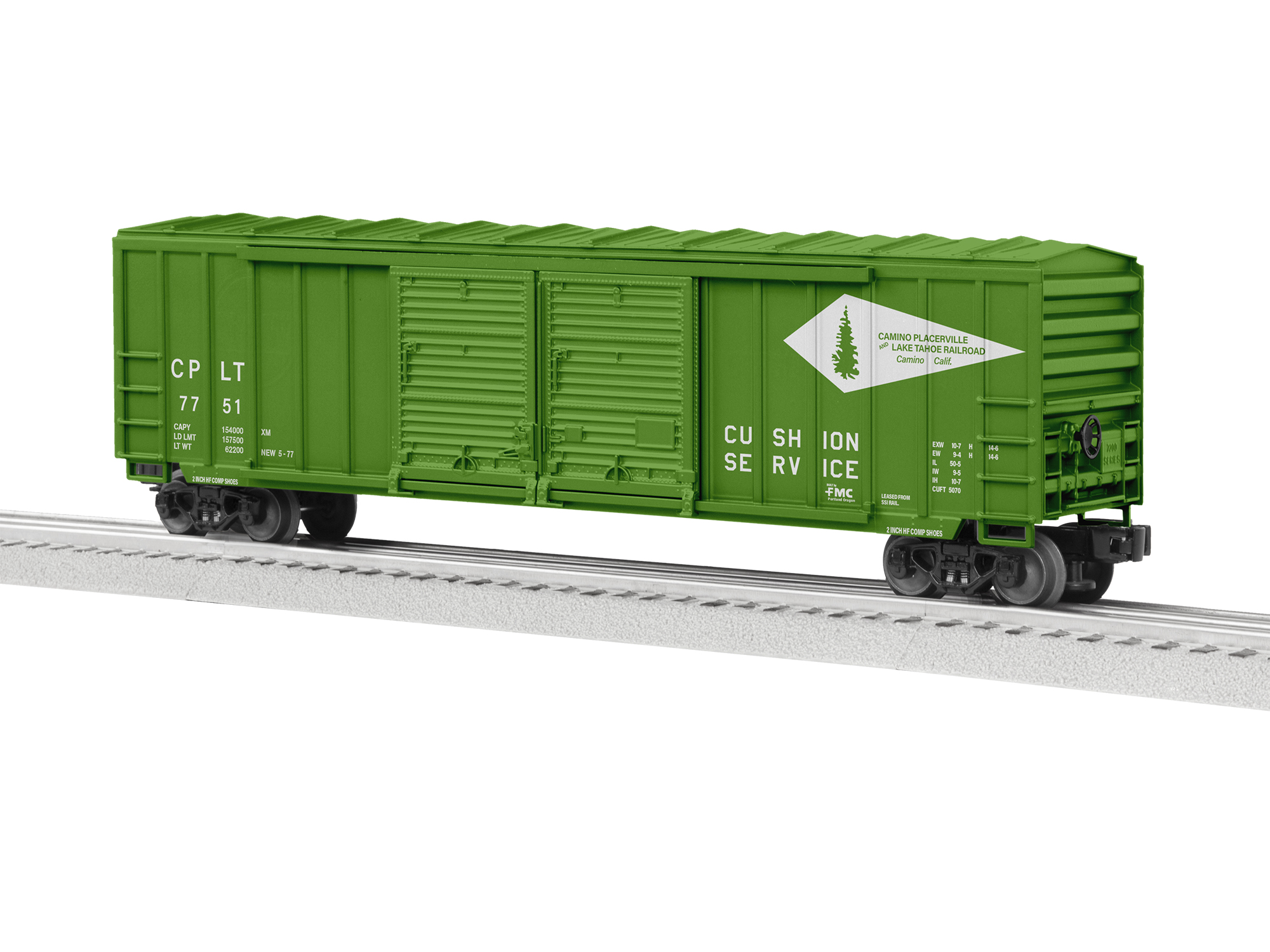 Camino Placerville & Lake Tahoe standard O double door boxcar #7751