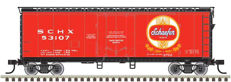 Schaefer Beer 40' plug door boxcar #53107