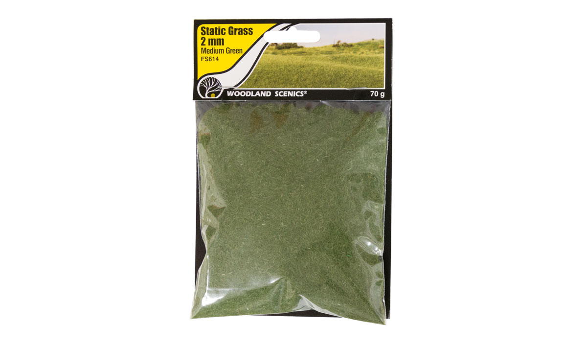 Static Grass 2 mm Medium Green