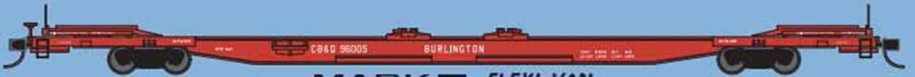 Burlington Route Flexi-Van flatcar #96005