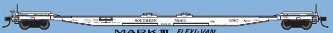 Southern Railway Flexi-Van flatcar #50122