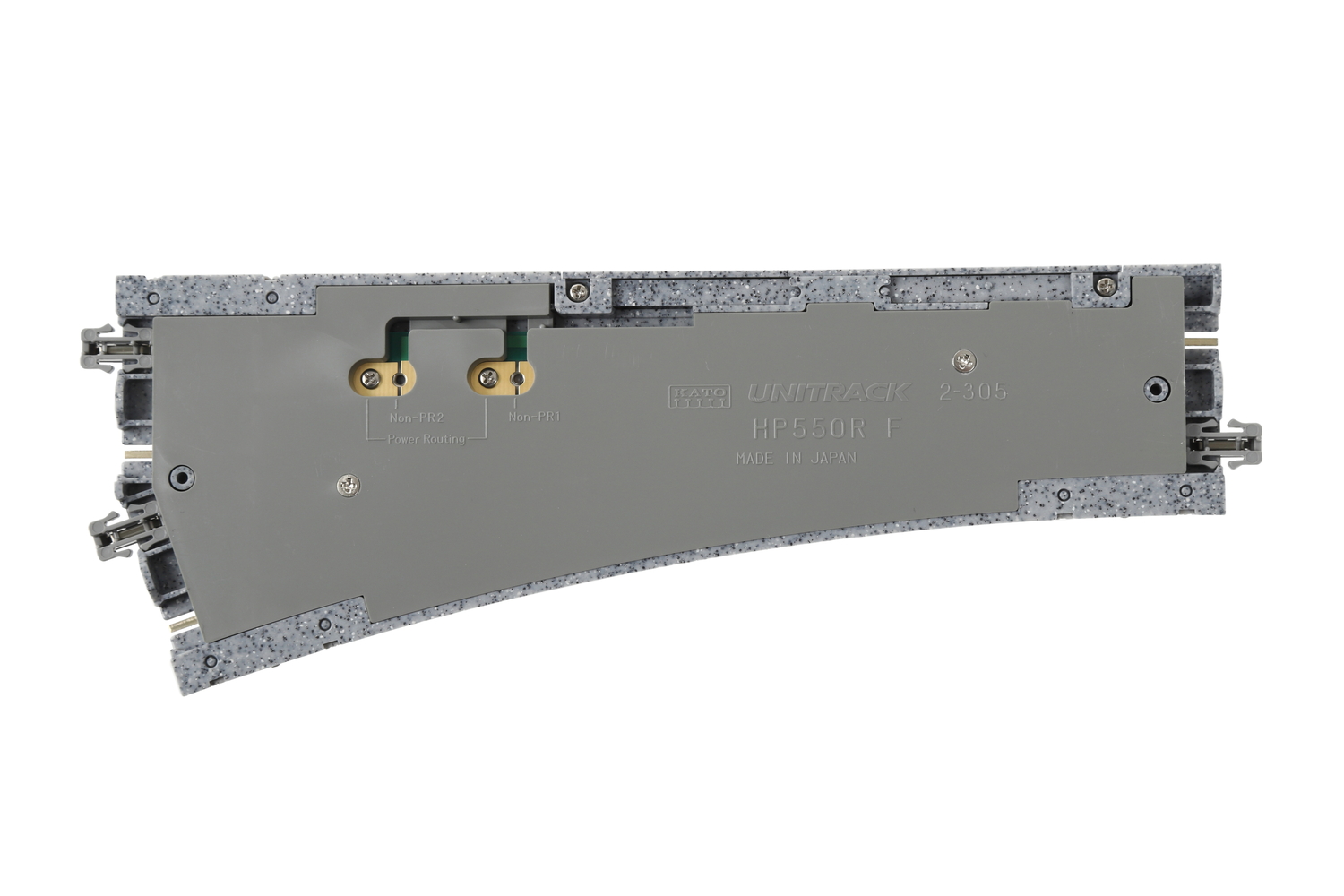 HO Unitrack Right Turnout with 550mm (21 5/8") Radius Curve