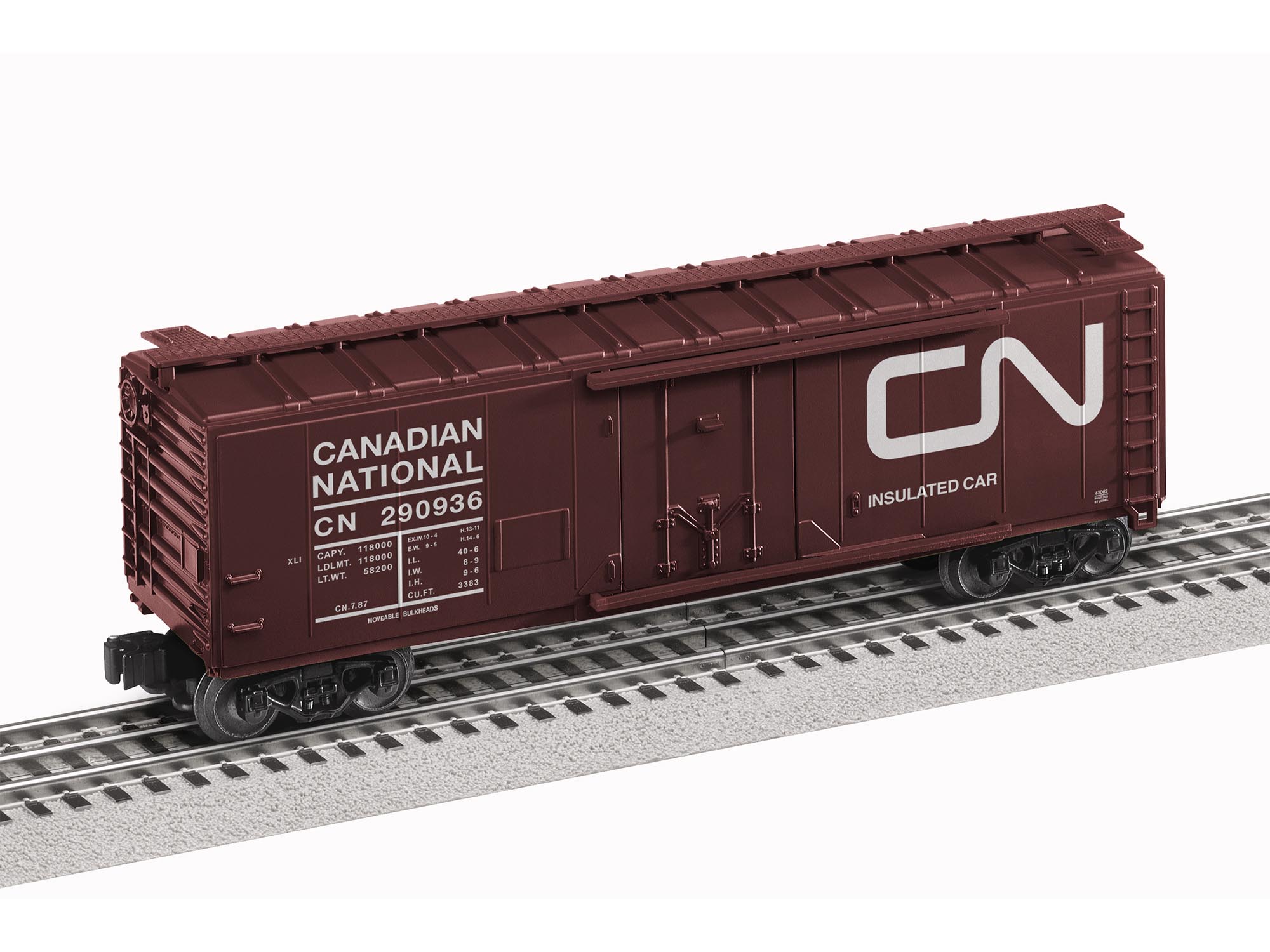 Canadian National Standard O plug door boxcar #290936