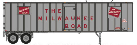 Milwaukee Rd (name/logo) 40' Flexi-Van semi trailer w/crb door #701027