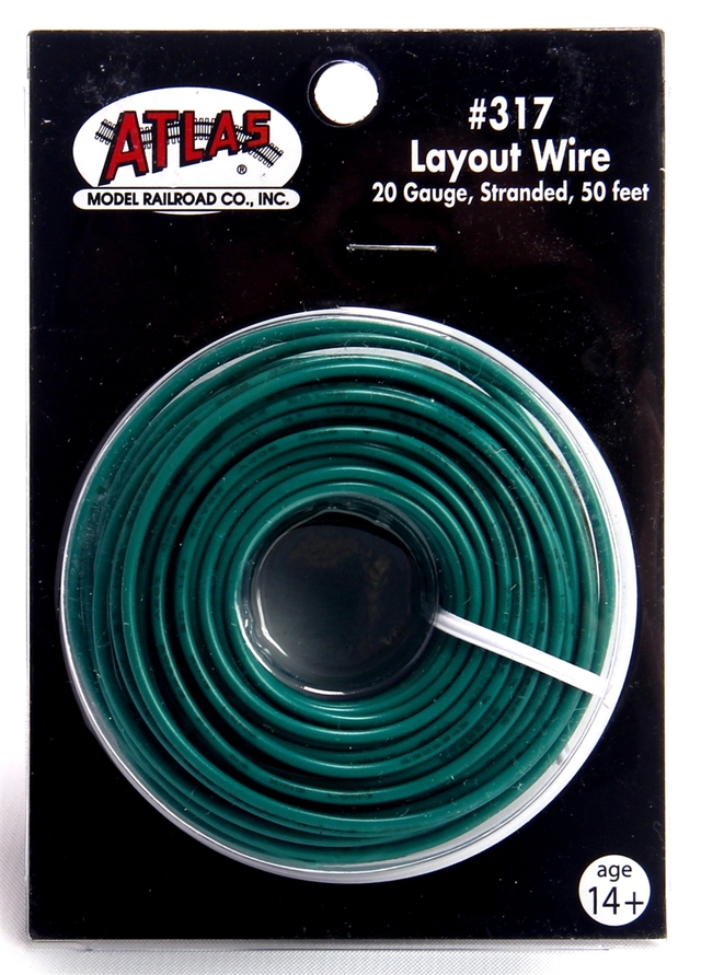 layout wire: green 50 feet 20 gauge stranded