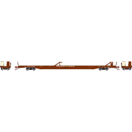 Trailer Train (brown) F89F 89' flat car # 153168