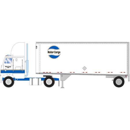 Motor Cargo Freightliner with 28' wedge trailer