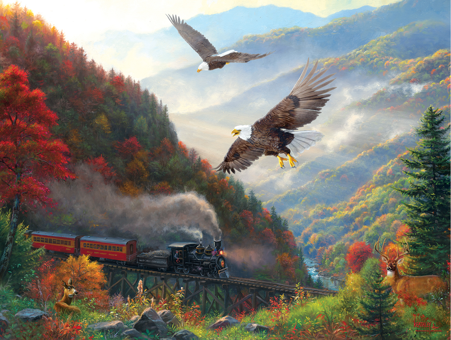 Great Smoky Mountain Railroad 500 piece jigsaw puzzle