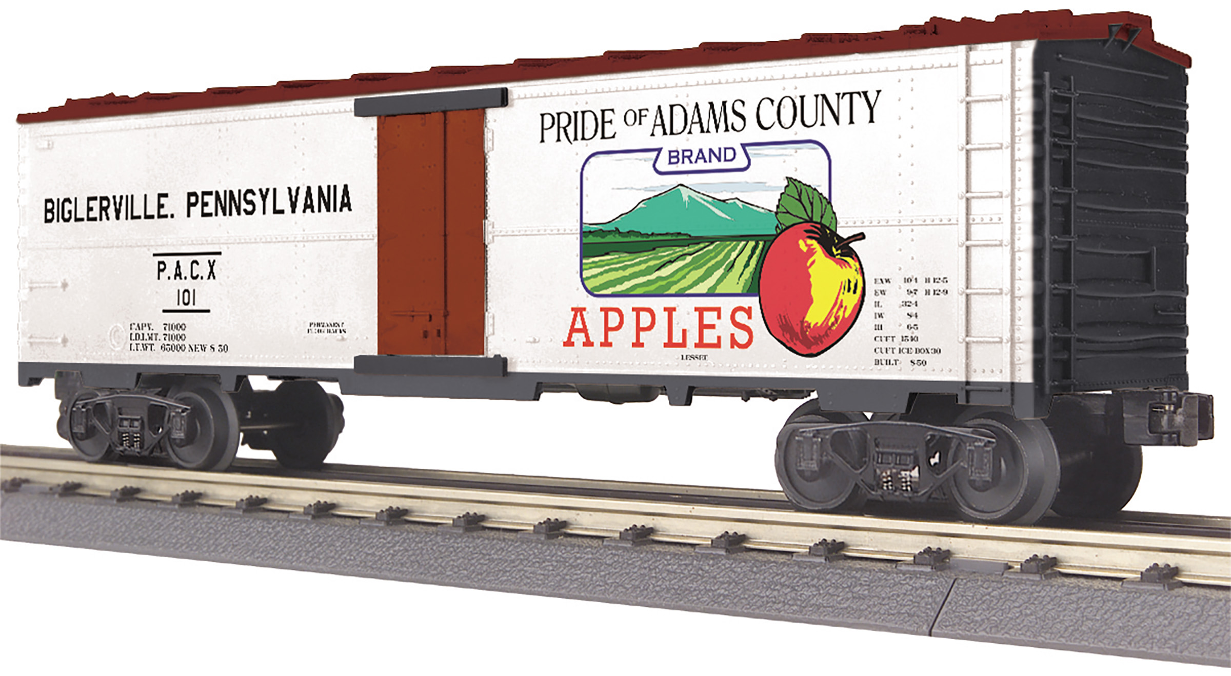 Pride of Adams County Apples modern reefer car #101