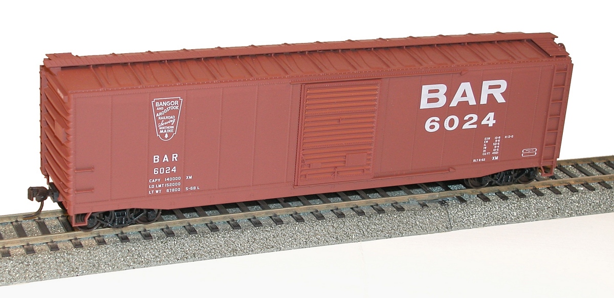 Bangor & Aroostook 50' riveted AAR boxcar