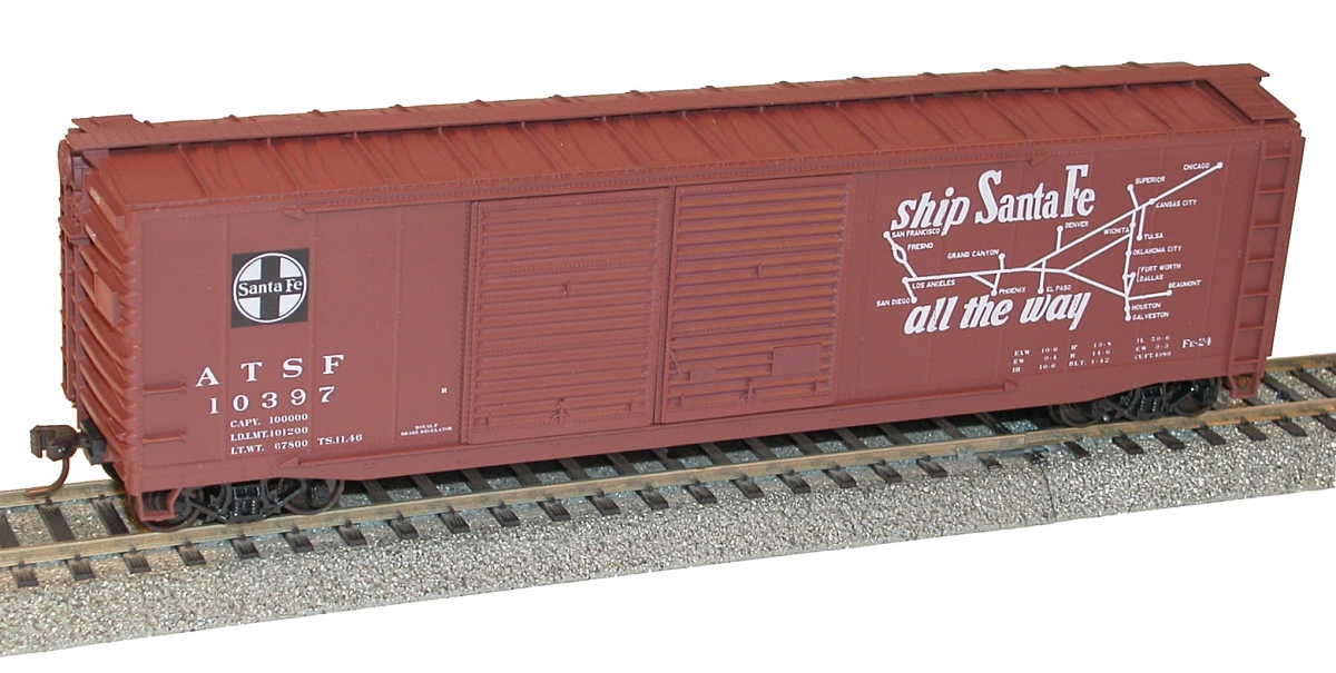 Santa Fe 50' AAR riveted double door boxcar