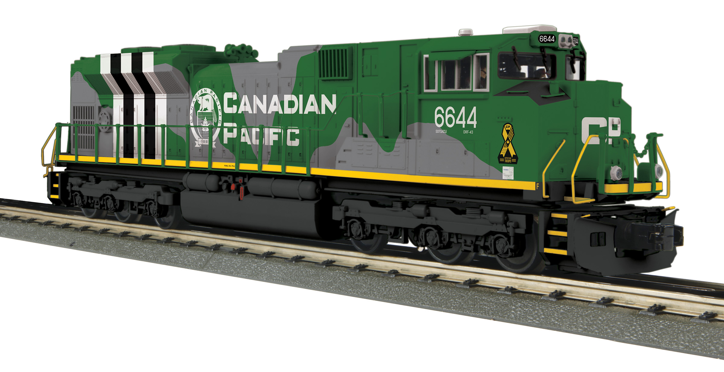 Canadian Pacific (military - dark green) SD70ACe #6644 w/ ProtoSound 3