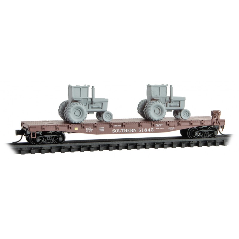 Southern 50' Flat Car Fishbelly Side with Load #51845