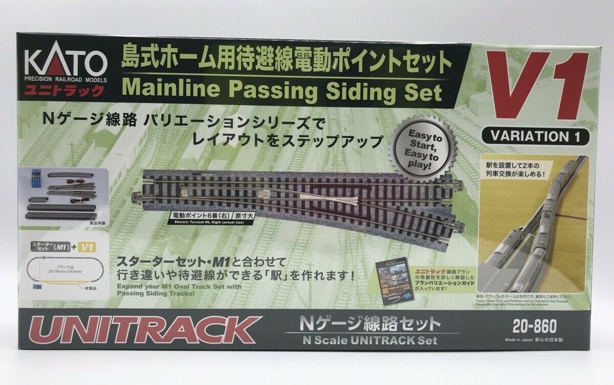 N Unitrack Mainline Passing Siding Set (variation 1)