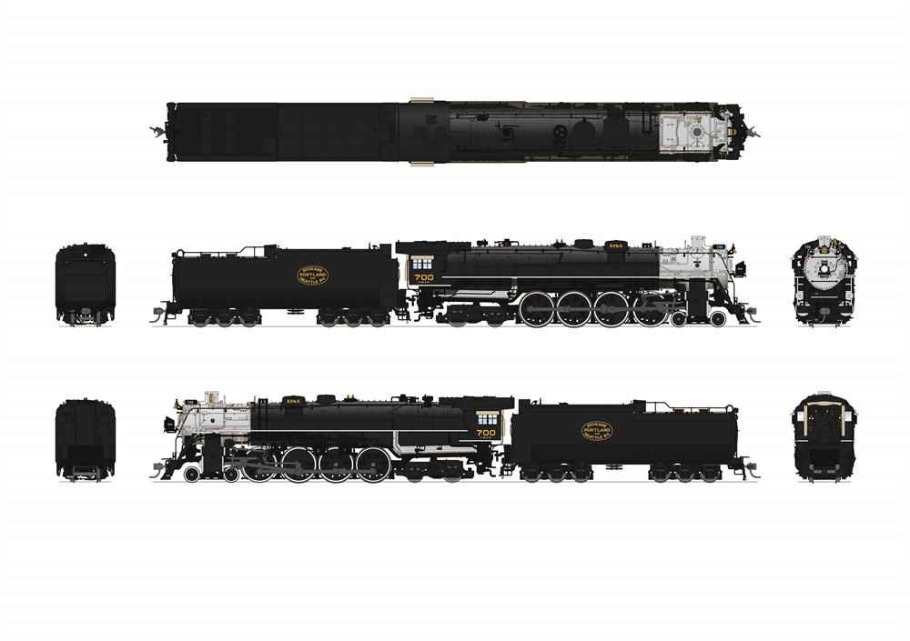 SP&S E-1 4-8-4 1990-2004 excursion version #700 with DCC & sound
