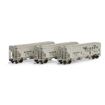Rio Grande  PS 4427 3-bay covered hopper 3-pack