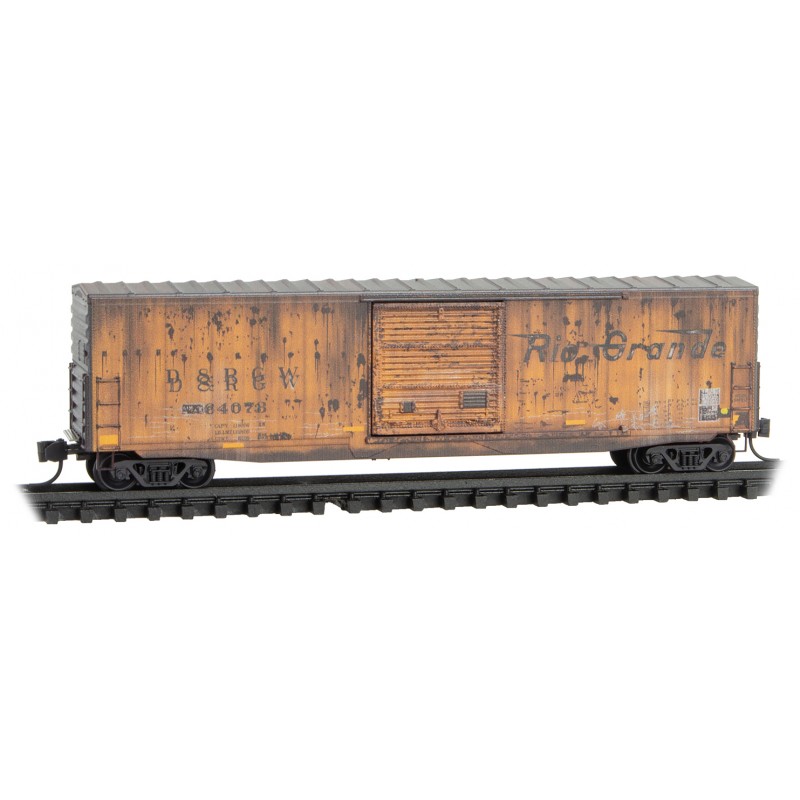 Rio Grande weathered 50' standard boxcar #64073